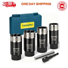 Locking Lug Nut Removal Tool-6 Pieces Deep Lug Nut Extractor Set,Stripped Lug Nu