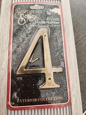 Somerset Series Brass 4-1/2 House Numbers 4