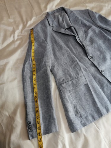 Hugo Boss mens Pure Linen Jackets Blazer Light Grey UK 44 Chest 44in. Very Good - Picture 7 of 21