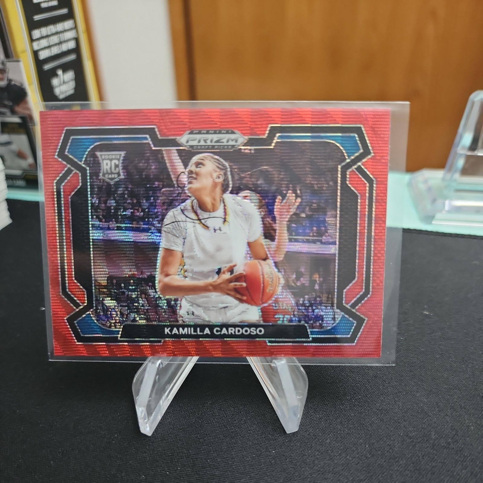 2024 Panini Prizm Draft Picks Red Wave Variations Kamilla Cardoso #59 Rookie RC