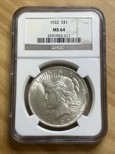 1922 Peace Silver Dollar NGC MS 64
