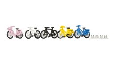 15895 Noch HO set 5 biciclette colori vari con annesso scala 1:87