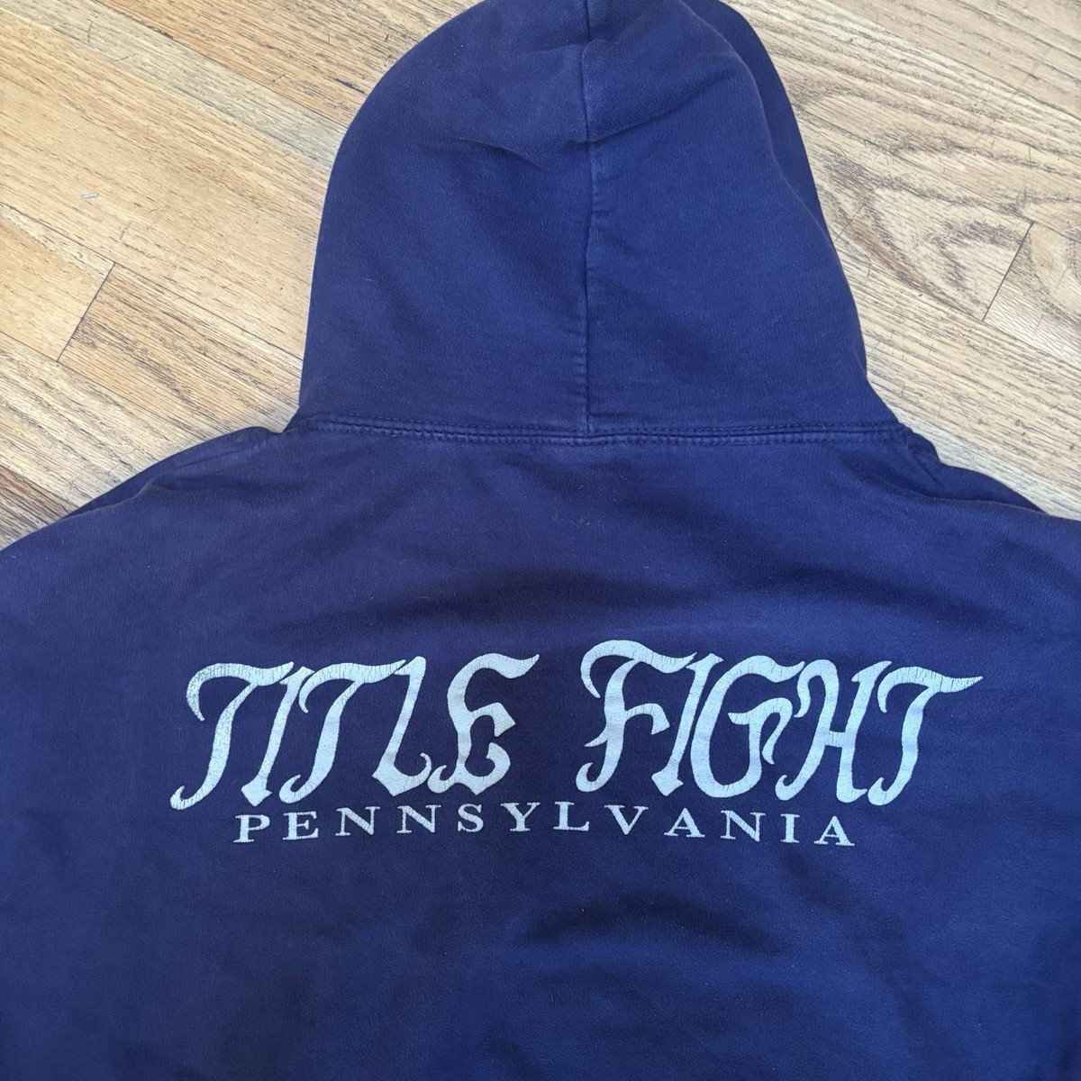 TITLE FIGHT パーカー ネイビー 2011-15 Title Fight Pennsylvania Reaper Hoodie Hardcore Punk Emo