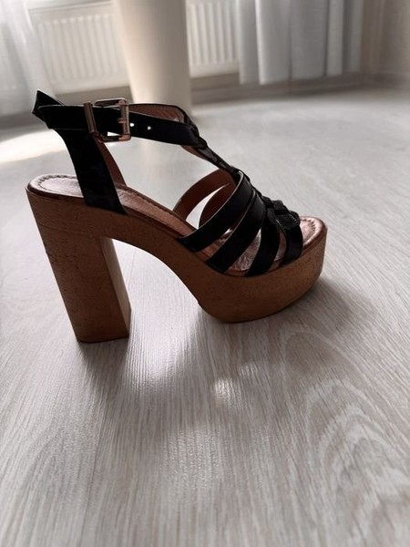 Women Heels Brown Leather 37 #2QWU