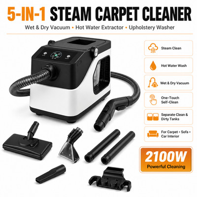6 Gal Steam Carpet Cleaner Wet Dry Vacuum Hot Water Extractor Upholstery Washer