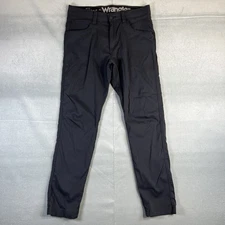 Wrangler ATG Cliff Side Utility Pants Mens 32x30 Black Nylon Stretch Outdoor