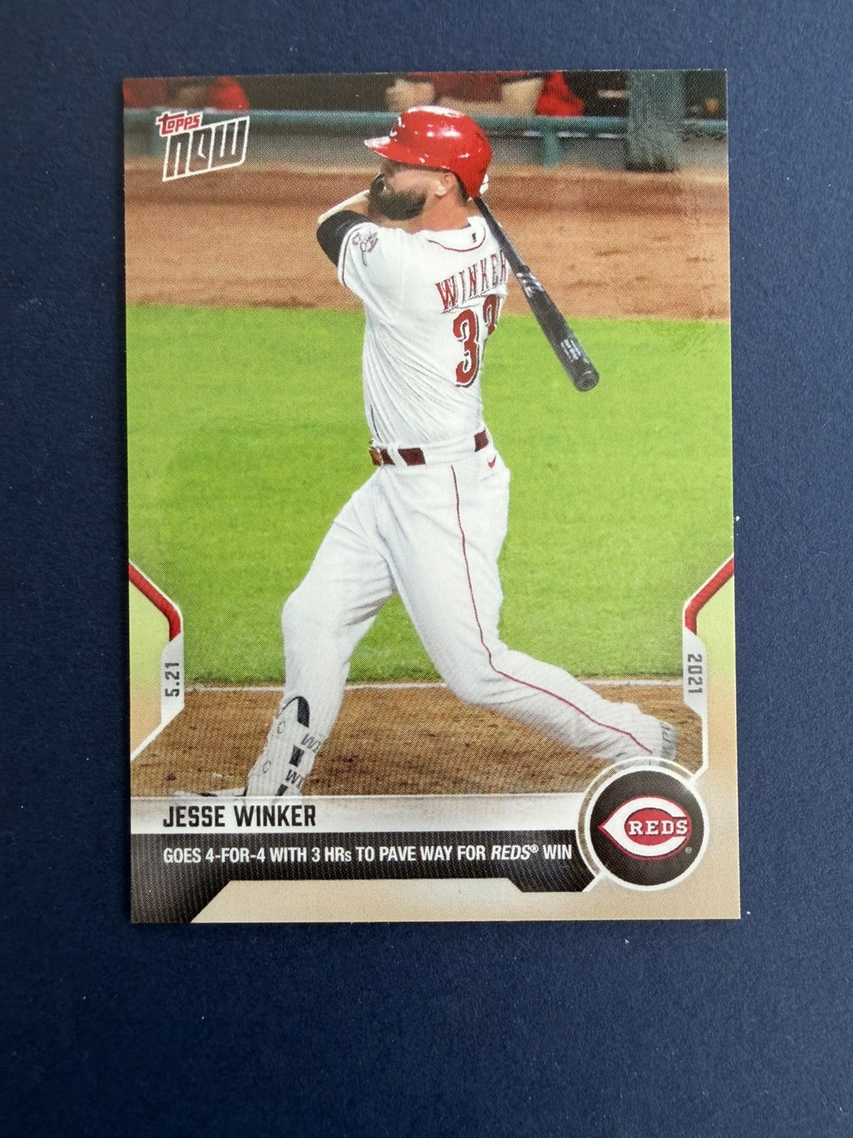 2021 TOPPS NOW #245 JESSE WINKER- CINCINNATI REDS