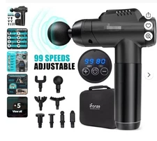 Massage Gun Deep Tissue, 99 Speeds Quiet Handheld Electric Muscle Massager with