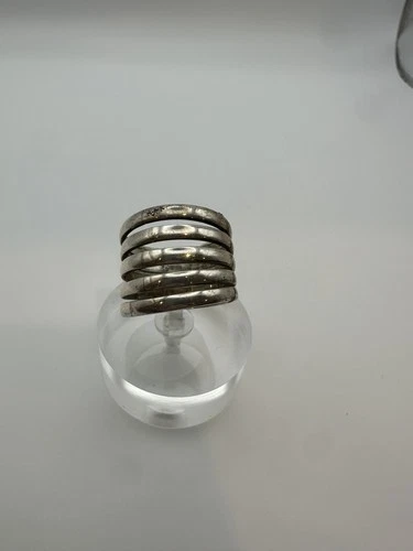 Vintage  Sterling Silver .925 Made in Mexico 5 BAND WIDE   - 10 grams, size 9.5