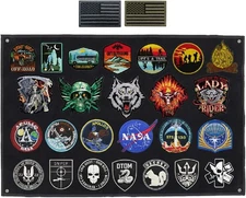 23.6x17.7 inch Mini Tactical Patch Display Wall Panel Holder Foldable Rolling Ny