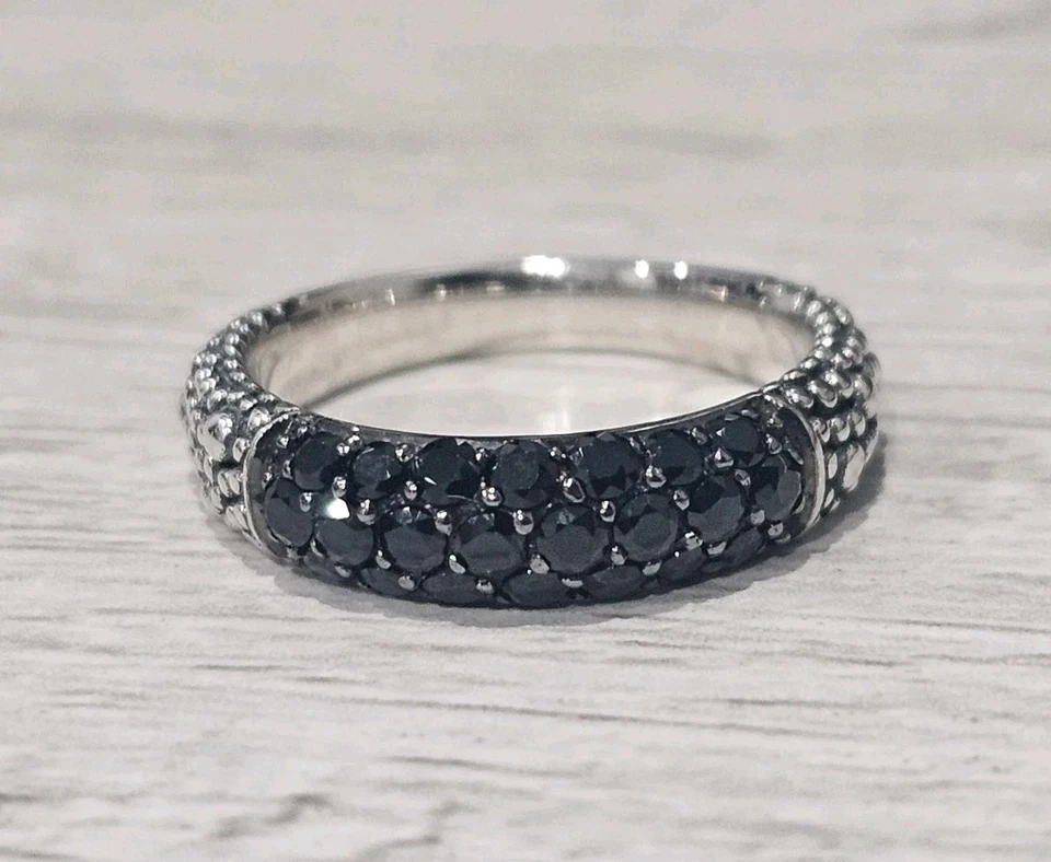 Кольцо Michael Dawkins из чистого серебра с черной шпинелью и драгоценным камнем звездная ночь 6 - Изображение 2 из 4