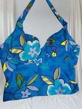Victoria  s Secret Vintage 2000s Y2K Floral Tankini 32B Blue