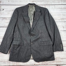 Polo University Club Ralph Lauren Mens 42L Gray Herringbone Wool Blazer
