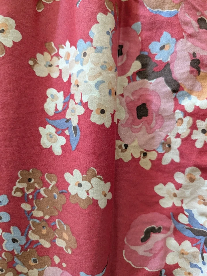 Falda de cama con volantes y polvo Queen Ralph Lauren Madeline roja FLORAL 18" caída dividida Cnrs Foto 2 de 4