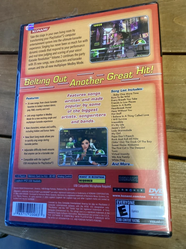 KARAOKE REVOLUTION: Volume 2 New In Plastic, Small Tear Playstation 2 PS2 - Image 2 of 3
