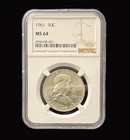 1961 Franklin Silver Half Dollar | Certified NGC MS 64