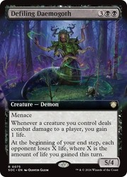 Defiling Daemogoth (Extended Art) #75 - Commander: Secrets of Strixhaven