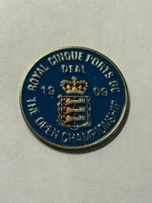 Rare 1909 Open Championship 1" Coin Style Golf Marker - Royal Cinque Ports GC