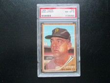 DON LEPPERT 1962 TOPPS ROOKIE BASEBALL CARD # 36 GRADED PSA 8 NMMT. rookie card picture