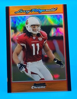 2007  Bowman Chrome Larry Fitzgerald #BC-193 Orange Refractor  /25 Cardinals HOF