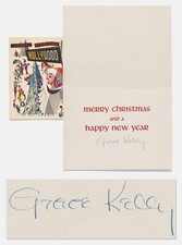 Grace Kelly Signed Christmas Card, Circa Mid-1950s -- Without Inscription