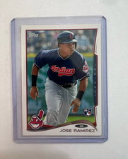 2014 Topps Jose Ramirez Rookie Card #424 Cleveland Indians MLB. rookie card picture