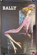 Bally Chaussures (Dame) French Poster By Gauthier Original 1980 Shoe Co Ad LARGE