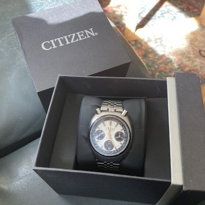 Citizen Vintage Brat Pitt  bullhead 8110 Automatik Chronograph Panda Box