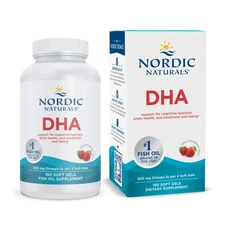 Nordic Naturals Strawberry DHA - Brain & Nervous System Support Supplement 180Ct