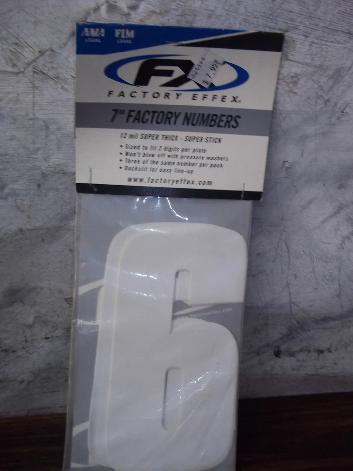FX Factory Effex 7" Factory Numbers - #6 QTY 3 Pack - #2 - Image 2 of 3