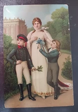 vtg postcard Konigin Luise Von Preussen mit  Prinzen im Park Sanssouci unposted