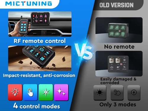 MICTUNING 6 Gang Switch Panel w/Wireless Remote Control Circuit Box Offroad Boat - Picture 16 of 20
