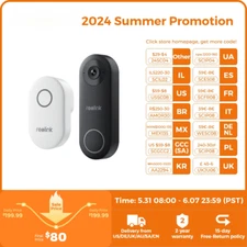 2K+ Video Doorbell WiFi & PoE Smart Outdoor Home Video Intercom Human Detection