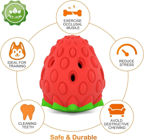 Dog Squeaky Chew Indestructible Toys for Aggressive Chewers, Rubber Tough Dog To - Picture 4 of 12