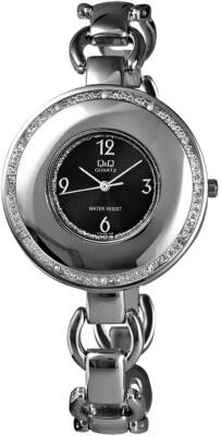 Damen Armbanduhr Frauen Analog Quarz Strasssteine Gliederarmband Q&Q by Citizen