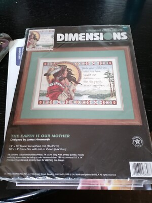 Dimensions Counted Cross Stitch Kit - The Earth is Our Mother 3808 1996 RARE NEU
