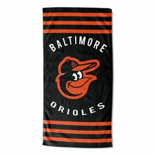 NUEVA toalla de playa a rayas con licencia de los Baltimore Orioles 30"" x 60""