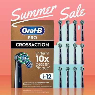 Oral-B Pro CrossAction Aufsteckbürsten für elektrische Zahnbürste, 12 Stück