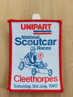 UK Scouting National Scout Car Races Badge Cleethorpes 1982