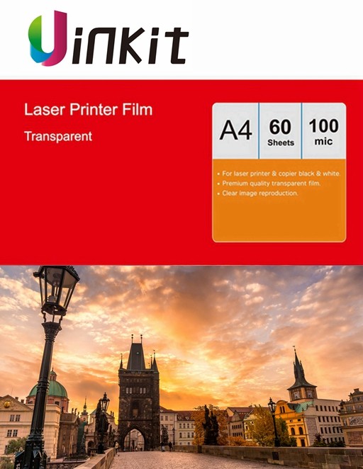 60 Sheets A4 OHP Film Clear Overhead Project Film For Laserjet Printer Uinkit