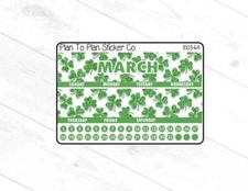 1003-6C~March 8.5X11 Monthly View Kit Planner Stickers.