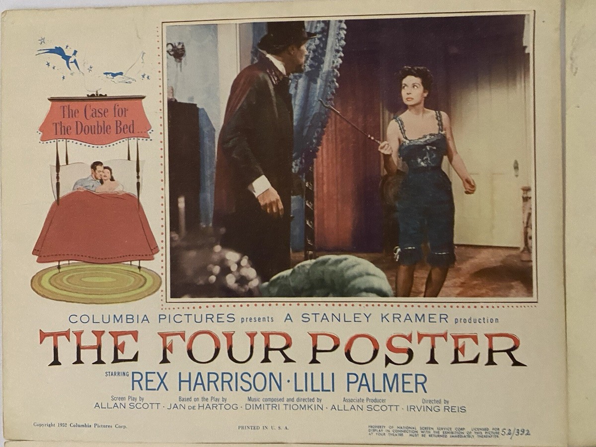 The Four Poster 1952 Lobby Card Set with Rex Harrison & Lilli