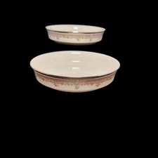 Set of 2 Lenox Lace Point Coupe Soup Bowls 7 1/4 Inches