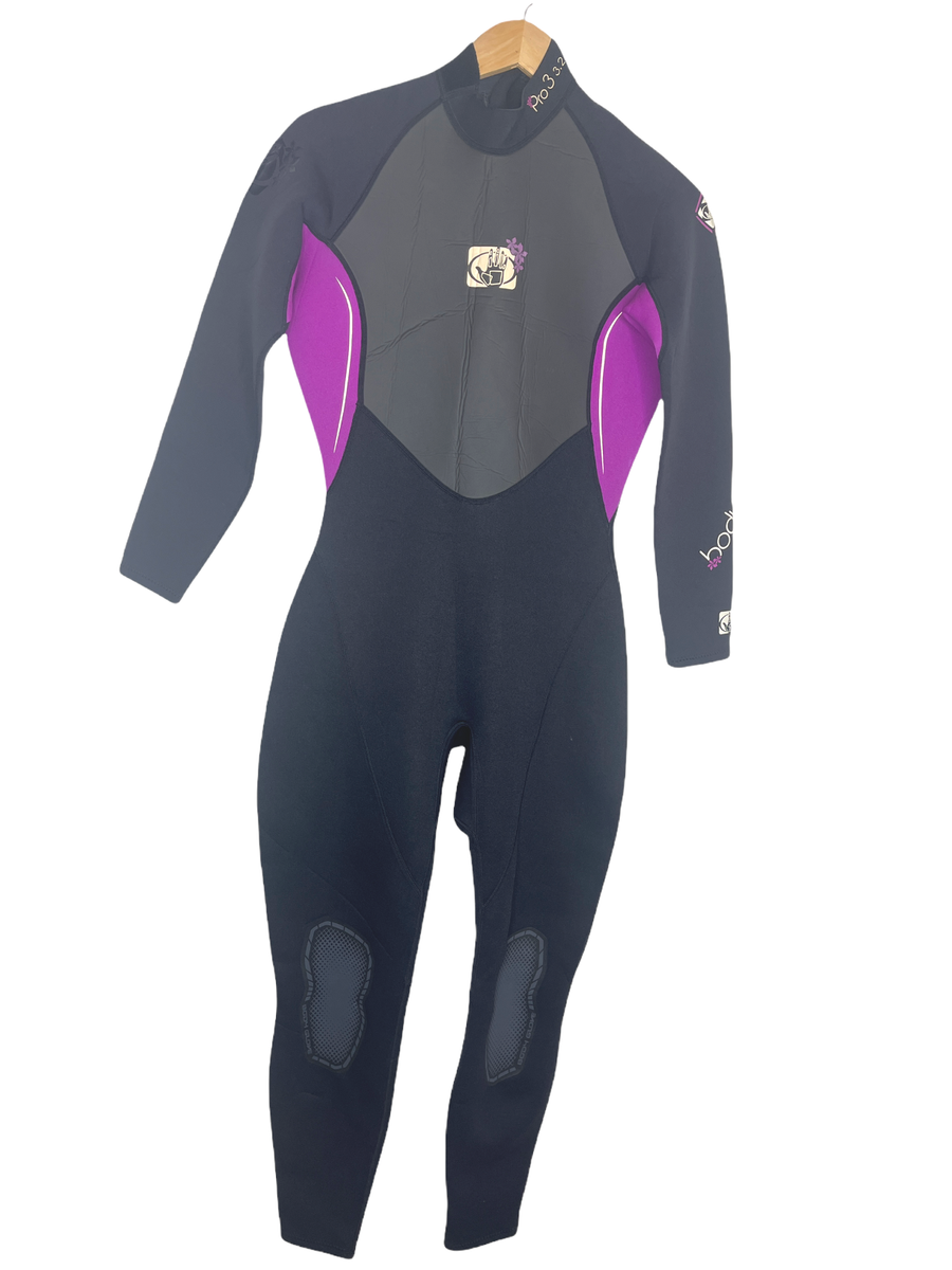 サーフィン・ボディボード BODYGLOVE LADYS FULLSUIT SIZE L Women's Gold Cell 4/3mm Chest Zip Fullsuit - Black - Body Glove