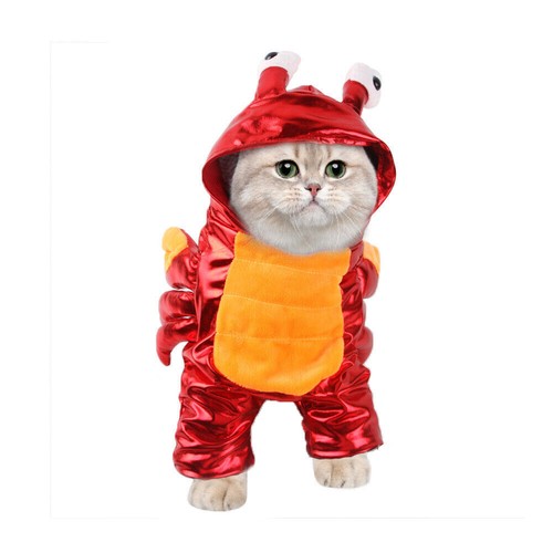 Halloween Pet Costume Cat Dog Clothes Fancy Dress Up Cosplay Crab Jumpsuit AU - Picture 2 of 8