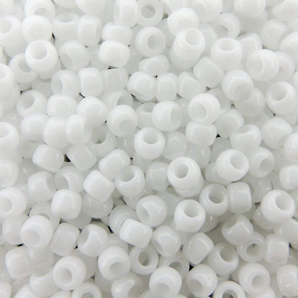 TOHO Seed Beads Round Rocaille Size 8/0, 28GM, Opaque White TR-8-41