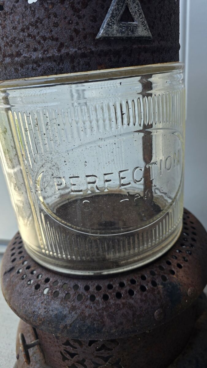 Antique 1527 Perfection Oil Kerosene Glass Parlor Cabin Antique 1527 Perfection Oil Kerosene Glass Parlor Cabin
