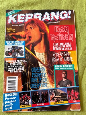 KERRANG! SPREAD EAGLE - FREAK OF NATURE - IRON MAIDEN 27 FEB 1993 