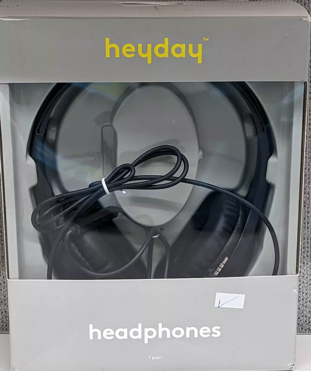 heyday Wired On Ear Headphones Black