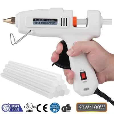 YANGBAGA Pistolet Colle Chaude 60W/100W Réglable + 10 Bâtons Colle Bricolages Réparations